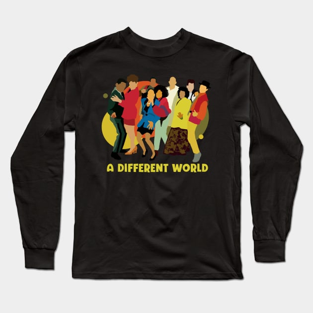 black tv shows - a different world Long Sleeve T-Shirt by Collage Collective Berlin